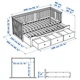 Раскладной диван - кровать с 2-мя матрасами IKEA HEMNES / ÅGOTNES белый 80х200 см 794.281.17 - изображение 9