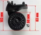 Колесные блоки для тканевых чемодана, d-60mm, с накладками, двойные, 71х69мм - изображение 2