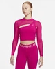 Спортивный топ женский Nike Pro Long-Sleeve Cropped Top XS Розовый FB5683-615 - изображение 1
