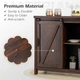 Кухонний комод-буфет Costway Sideboard з амбарними розсувними дверцятами лофт рустик - зображення 9