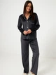 Пижама (рубашка + штаны) женская BARWA garments 0384/280 L Антрацит (2113842803321) - изображение 4