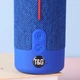 Портативная беспроводная Bluetooth колонка T&G TG619C 10 Вт с RGB подсветкой, FM-радио, USB, кардридером и TWS, Blue (1200 mAh) - изображение 7