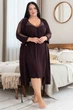 Комплект батал с ночной рубашкой MiaNaGreen Кш1220н 3XL Коричневый - изображение 1