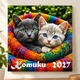 Перекидной настенный Календарь 30х31 см 2027 Котики-04 - изображение 1