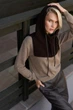 Снуд з напіввовняної пряжі зі шнурком-куліскою із екошкіри ONE SIZE Шоколадний - зображення 2