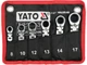 Набор коротких рожково-накидных ключей YATO шарнирных с трещоткой 8-17 мм CrV 6 шт (YT-16977) - изображение 2