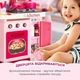 Большая игровая кухня детская с водой и паром игрушечная интерактивная для детей со звуковыми эффектами 53 предмета 008-969 Розовый - изображение 6