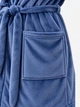 Халат женский больших размеров с капюшоном зимний BARWA garments 0411 2XL Синий (2110004115049) - изображение 4