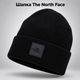 Зимняя мужская шапка The North Face TNF для зимы, теплая вязаная шапка Норт Фейс с нашивкой на зиму, универсальный размер One Size черный цвет KBR-010 - изображение 1