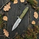 Ніж туристичний нескладаний 1659 з чохлом та кріпленням MOLLE — Оливковий (Green) - изображение 5