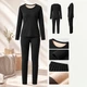 Комплект женского термобелья Lesko 8099 Black 3XL антибактериальный мягкий эластичный - изображение 3