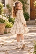 Сукня вельветова Little Bloom Беж квіти 104 см - изображение 2