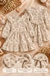 Сукня вельветова Little Bloom Беж квіти 110 см - изображение 3