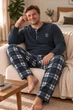 Мужская теплая пижама из флиса полар Big Size 3XL графит SNC3008 - изображение 3