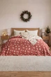 Муслиновое новогоднее покрывало Saheser Merry 240 х 260 см Red - изображение 2