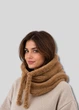 Женский капюшон-хомут (one-size) Коричневый - изображение 2