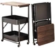 Раскладной журнальный столик на колесиках с двумя корзинами Modern Table (MT-76562) 73×45×30см Brown - изображение 1