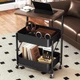 Раскладной журнальный столик на колесиках с двумя корзинами Modern Table (MT-76562) 73×45×30см Brown - изображение 5