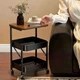 Раскладной журнальный столик на колесиках с двумя корзинами Modern Table (MT-76562) 73×45×30см Brown - изображение 7