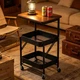 Раскладной журнальный столик на колесиках с двумя корзинами Modern Table (MT-76562) 73×45×30см Brown - изображение 8