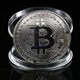 Сувенірна монета Біткоін (Bitcoin) серебристого кольору - зображення 1
