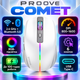 Бездротова миша для комп'ютера та ноутбука Proove Comet USB і Bluetooth-під'єднання регулювання DPI RGB з акумулятором біла - зображення 1