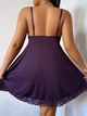 Пеньюар фіолетовий з мереживом 3XL - изображение 3