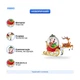 Ночник Новорічний Санта в санях з оленем для інтер'єру XMAS WDL-26005 26×20×12 см, 0.5 кг (53138-26005_2093) - изображение 6