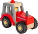 Drewniany traktor Bigjigs z figurką farmera Czerwony (691621840238) - obraz 2