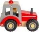 Drewniany traktor Bigjigs z figurką farmera Czerwony (691621840238) - obraz 3