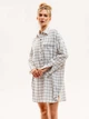 Пижамное платье женское хлопковое EFFE SHLS-002 S Молочное (5905042697520) - изображение 1