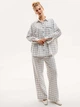 Пижама (рубашка + штаны) женская хлопковая EFFE PJLS-001 M Молочная (5905042697230) - изображение 4
