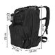 Туристичний рюкзак Trizand 8919 35 л чорний Oxford 600D з MOLLE та поясним ременем - зображення 5