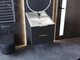 Тумба подвесная Status Aqua 60 Антрацит, с умывальником Brest Low 60 - изображение 5