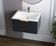 Тумба подвесная Status Vista 60 Антрацит, с умывальником Brest Low 60 - изображение 5