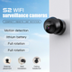 Мини камера видеонаблюдения беспроводная Wi-Fi S2 с аккумулятором, датчиком движения и ночным видением - изображение 4