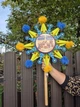 Рождественская патриотическая вертепная звезда 45 см, крутящаяся и светящаяся (LED), звезда для колядников на палке 50 см - изображение 3