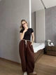 Жіночі oversize штани на флісі / Шоколад 42-46 / BASED 0139770 - зображення 5