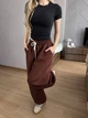 Жіночі oversize штани на флісі / Шоколад 42-46 / BASED 0139770 - зображення 10