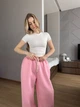Женские oversize штаны на флисе / Розовый 42-46 / BASED 0139720 - изображение 4