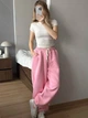 Женские oversize штаны на флисе / Розовый 42-46 / BASED 0139720 - изображение 11