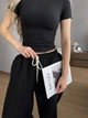 Женские oversize штаны на флисе / Черный 42-46 / BASED 0139700 - изображение 8