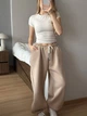 Женские oversize штаны на флисе / Бежевый 42-46 / BASED 0139760 - изображение 11