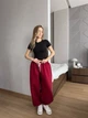 Женские oversize штаны на флисе / Красный 42-46 / BASED 0139730 - изображение 6