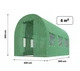 Усиленная пленочная теплица 6 м² зеленая 3×2×2 м VOLSO Polska VS03220-25 каркас 25 мм пленка 140 г/м² - изображение 4