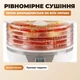 Сушарка для грибів овочів і фруктів Ambiano 350 Вт електросушарка ягід яблук мʼяса дегідратор пастили 5 ярусів побутова - зображення 4