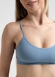 Безшовний топ в рубчик на тонких бретелях Giulia CAMI TOP RIB S/M Blue-faded denim - зображення 3