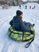 Надувні санки тюбінг ватрушка з камерою 100 см міцні з пластиковими ручками та повідцем Лимони - изображение 9
