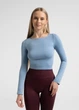 Топ вкорочений з довгим рукавом Giulia CROP TOP S/M Blue-faded denim - зображення 1