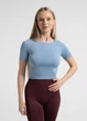 Топ з коротким рукавом та круглим вирізом Giulia CROP T-SHIRT S/M Blue-faded denim - зображення 2